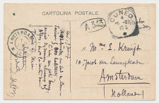 Grootrondstempel Amsterdam 1907 - Nachtuurkarakters 12-2V