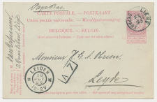 Grootrondstempel Leiden 1905 - Nachtuurkarakters 12-2V