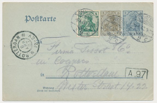 Grootrondstempel Rotterdam 1907 - Nachtuurkarakters 12-2V