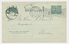 Grootrondstempel Schiedam 1906 - Nachtuurkarakters 12-2V