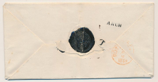 Pingjum - Naamstempel Arum - Franeker - Rotterdam 1859          