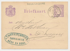 Naamstempel Beek en Donk - Helmond - Dordrecht 1878