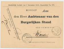 Naamstempel Benschop - Utrecht - Woerden 1879