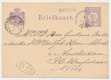 Naamstempel Bergum - Leeuwarden - Amsterdam 1879