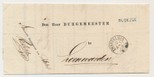 Naamstempel Blokzijl - Zwartsluis - Leeuwarden 1874