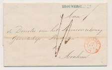 Naamstempel Brouwershaven - Zierikzee - Arnhem 1869