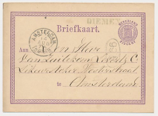 Naamstempel Diemen - Amsterdam 1875
