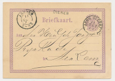 Naamstempel Dieren - Arnhem 1877 - Treinstempel