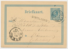 Naamstempel Dinteloord - Steenbergen - Wenen Oostenrijk 1878