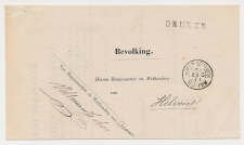 Naamstempel Drunen - s Hertogenbosch - Helvoirt 1871