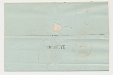 Naamstempel Gorredyk - Heerenveen - Sneek - Woudsend 1853