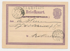 Naamstempel Haamstede - Zierikzee - Rotterdam 1872