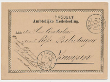 Naamstempel Hasselt - Zwolle - Kampen 1876