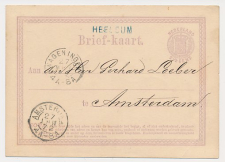 Naamstempel Heelsum - Wageningen - Amsterdam 1872