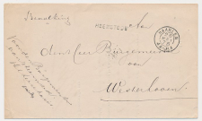 Naamstempel Heemstede - Haarlem - Eindhoven - Westerhoven 1876