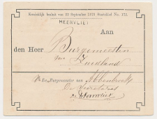 Abbenbroek - Naamstempel Heenvliet - Zuidland 1877