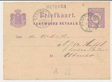 Naamstempel Heteren - Wageningen - Utrecht 1880