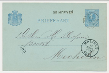 Naamstempel De Hoeven - Breda - Malines Belgie 1884