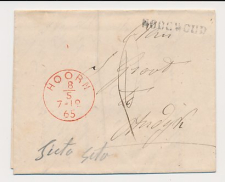 Naamstempel Hoogwoud - Hoorn - Andijk 1865
