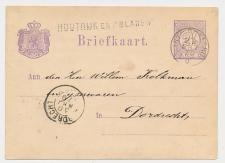 Sloterdijk - Naamstempel Houtrijk en Polanen - Dordrecht 1879