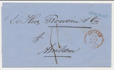 Naamstempel Huissen - Arnhem 1868