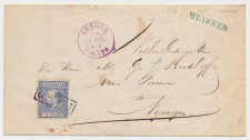Naamstempel Huissen - Arnhem - Nijmegen 1869