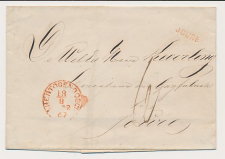 s Hertogenbosch - Heerenveen - Naamstempel Joure 1867