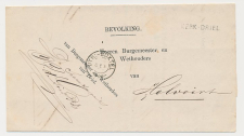 Naamstempel Kerk-Driel - Helvoirt 1873 - Trein takjestempel 