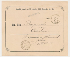 Naamstempel Klaaswaal Oud-Beijerland - Zuidland Oudenhoorn 1890