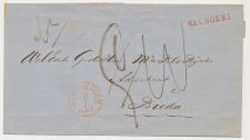 Naamstempel Klundert - Zevenbergen - Breda 1867