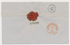 Naamstempel Koudum - Harlingen - Amsterdam 1860