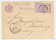 Naamstempel Kralingsche V: - Rotterdam Strassburg Frankrijk 1880