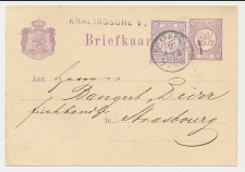 Naamstempel Kralingsche V: - Rotterdam Strassburg Frankrijk 1880
