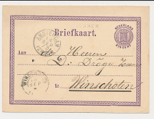 Naamstempel Laren - Amsterdam - Winschoten 1873