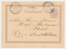 Naamstempel Laren - Hilversum - Amsterdam 1877