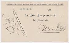 Naamstempel Laren (Gld:) - Vorden 1882 - Treinstempel