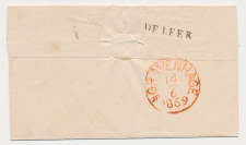 Naamstempel De Leek - Assen - s Gravenhage 1859