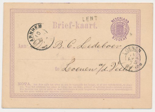 Naamstempel Lent - Arnhem - Loenen a/d Vecht 1874