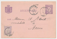 Naamstempel Lith - Oss - Antwerpen Belgie 1883