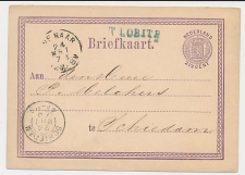 Naamstempel T Lobith - Zevenaar -  Schiedam 1873
