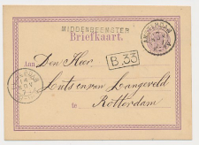 Naamstempel Middenbeemster - Amsterdam - Rotterdam 1877
