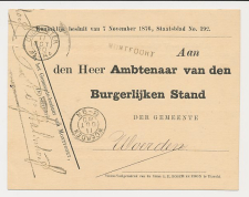 Naamstempel Montfoort - Oudewater - Woerden 1880