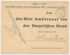 Naamstempel Montfoort - Oudewater - Woerden 1876