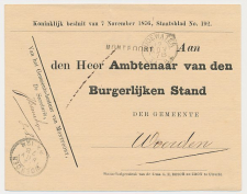 Naamstempel Montfoort - Oudewater - Woerden 1878