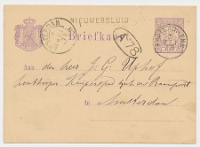 Naamstempel Nieuwersluis - Amsterdam 1878 - Treinstempel