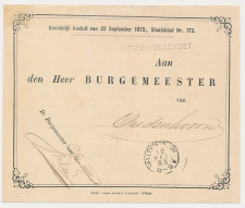 Naamstempel Nieuw-Hellevoet - Hellevoetsluis - Oudenhoorn 1883