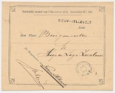 Naamstempel Nieuw-Hellevoet - Hellevoetsluis - Lage Zwaluwe 1883