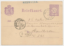 Naamstempel Nieuwveen. - Alphen - Amsterdam 1879