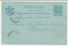 Naamstempel Numansdorp - Rotterdam - Hamburg Duitsland 1891