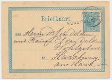 Naamstempel Nunspeet - Harzburg Duitsland 1878 - Treinstempel